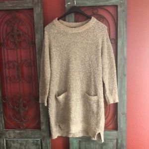 Tan nubby sweater tunic